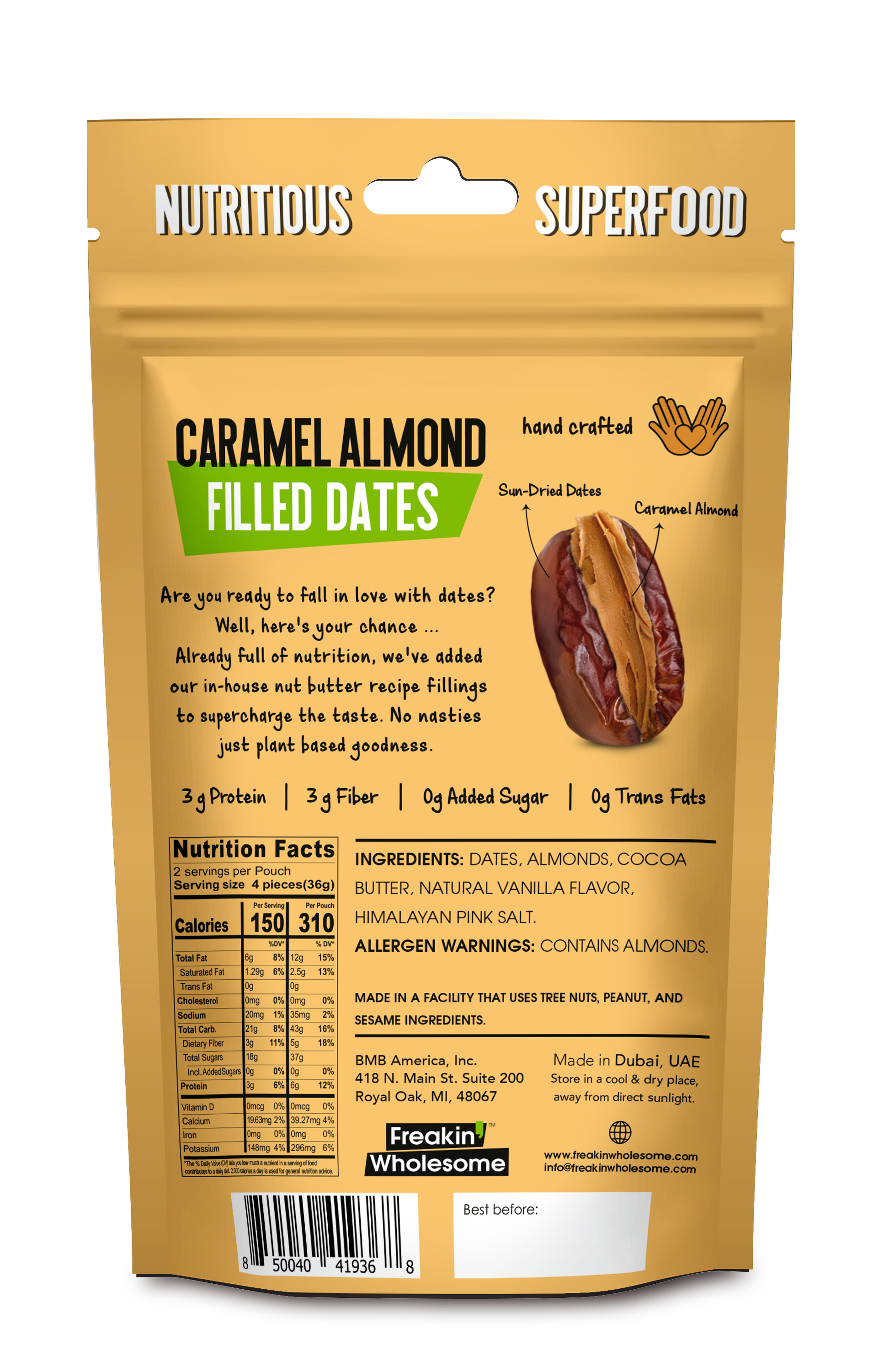 Caramel Almond Filled Dates