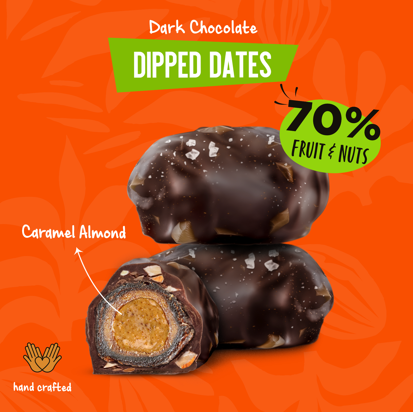 Caramel Almond Dipped Dates