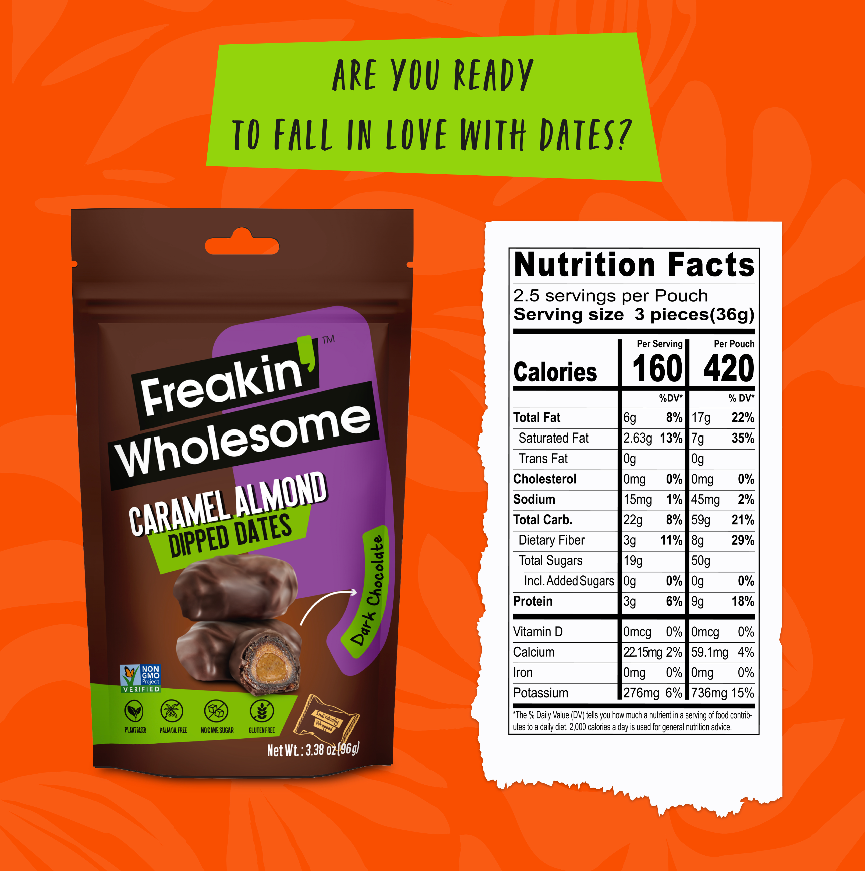 Caramel Almond Dipped Dates