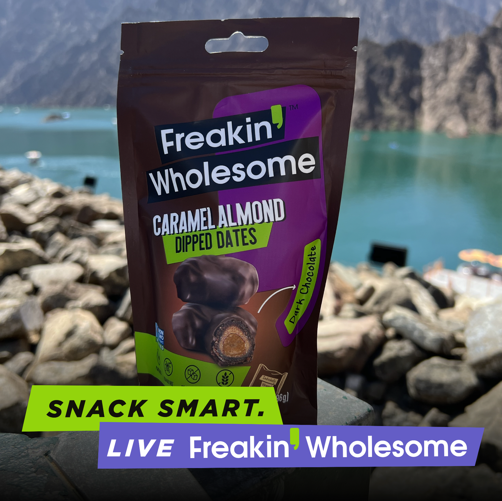 Caramel Almond Dipped Dates